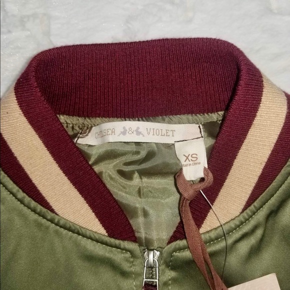 Chelsea & Violet Green Bomber Jacket 🔥•NWT - Picture 4 of 7